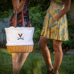 Virginia Cavaliers - Coronado Canvas and Willow Basket Tote-Picnic Time Family of Brands