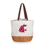 Washington State Cougars - Coronado Canvas and Willow Basket Tote