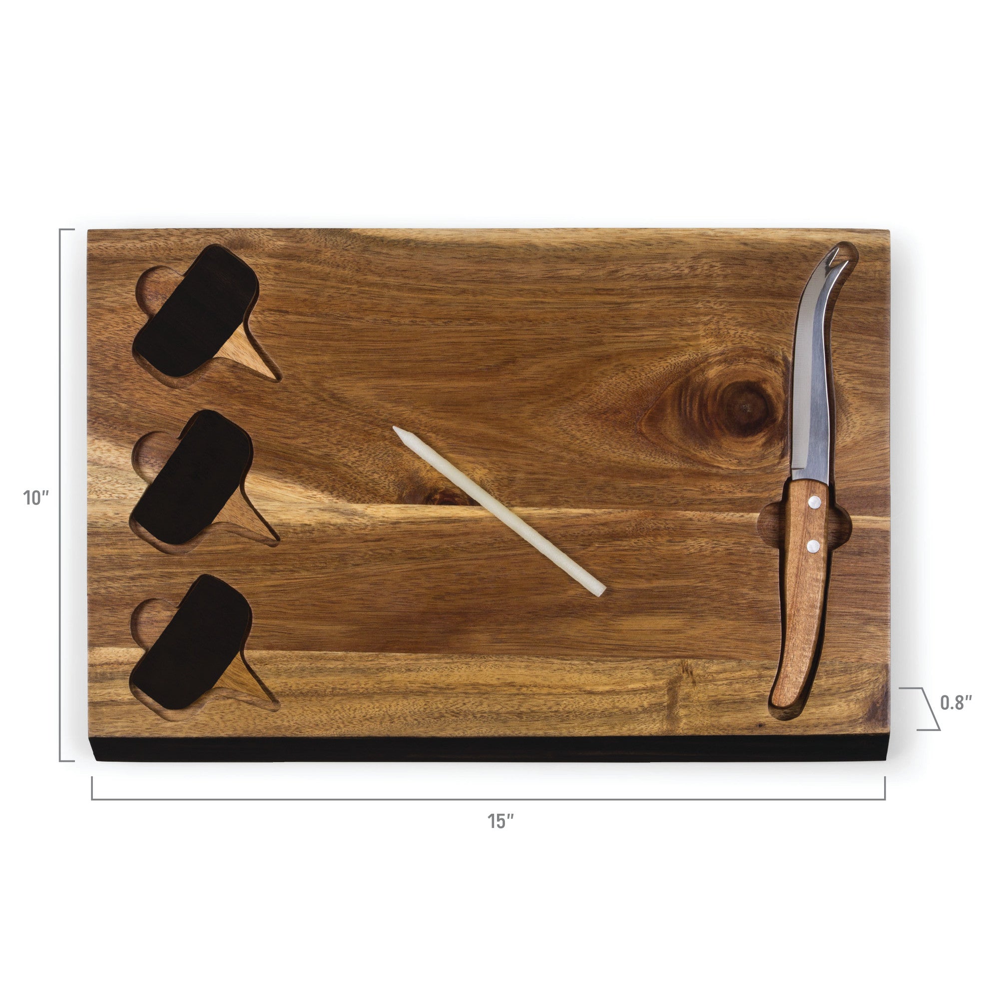 Clemson Tigers - Delio Acacia Cheese Cutting Board & Tools Set