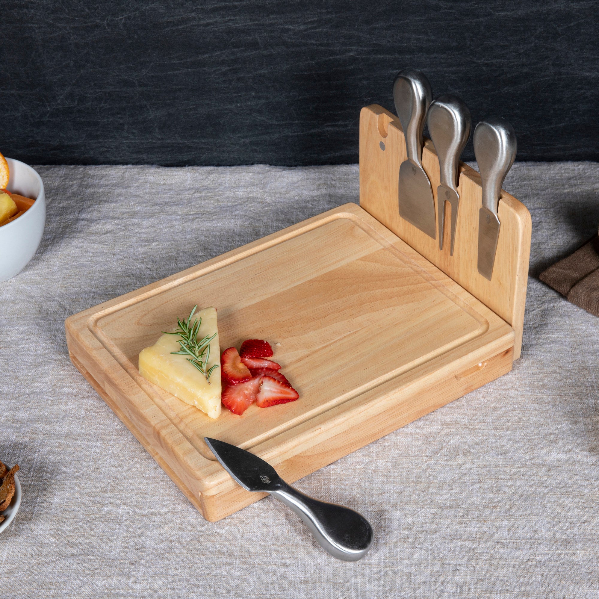 Picnic Time Asiago Cheese Cutting Board & Tools Set