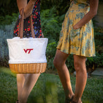 Virginia Tech Hokies - Coronado Canvas and Willow Basket Tote