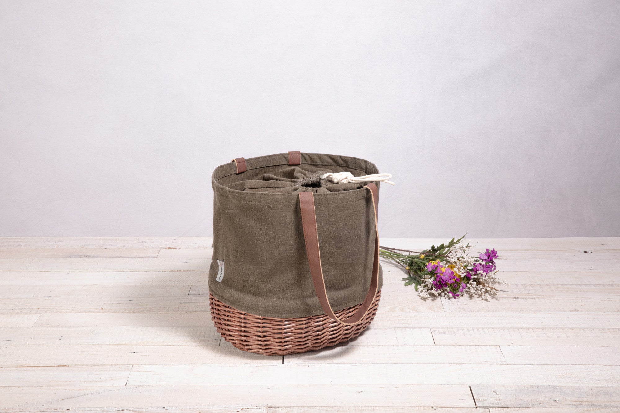 New York Jets - Coronado Canvas and Willow Basket Tote