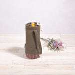Wyoming Cowboys - Malbec Insulated Canvas and Willow Wine Bottle Basket