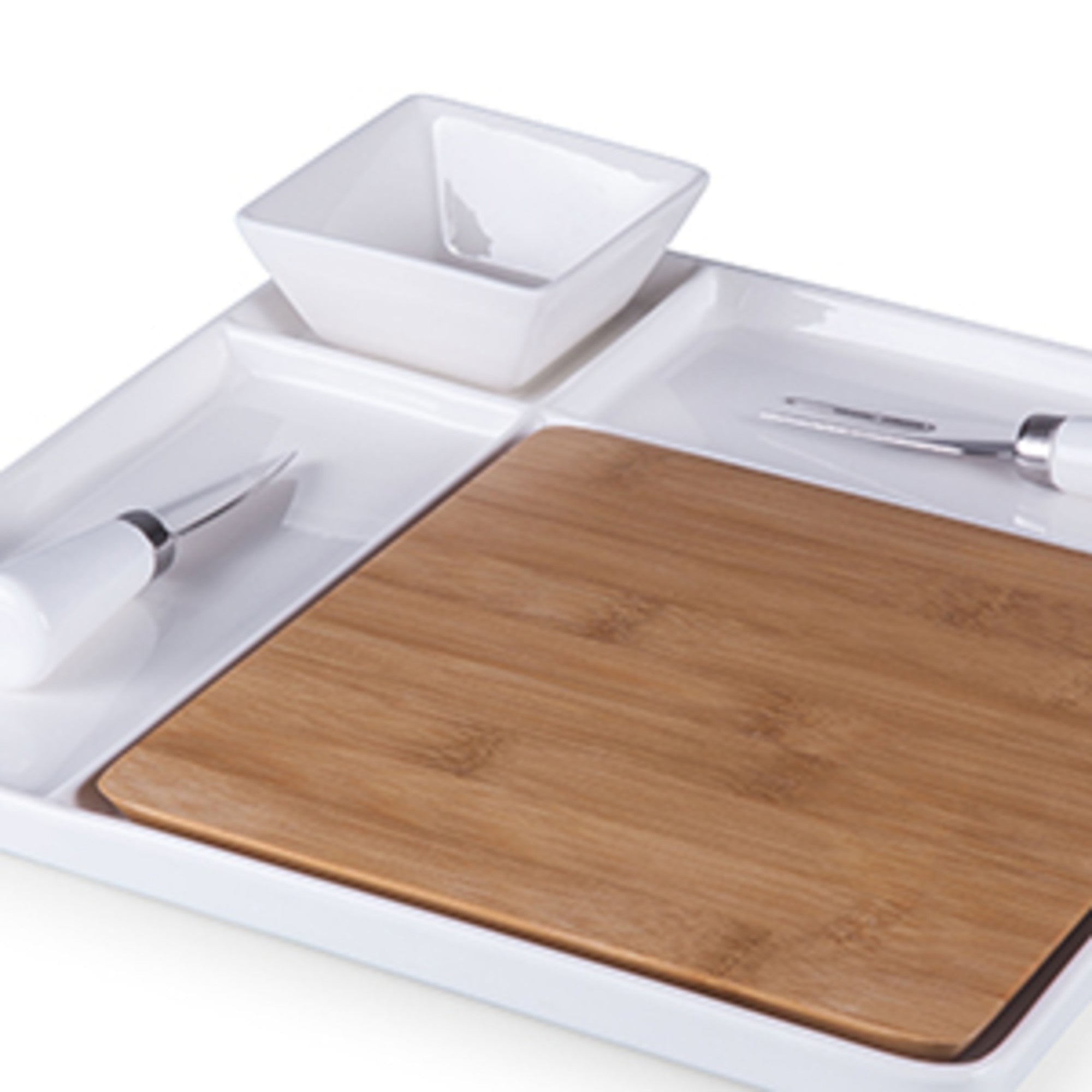 3-Piece Two-Tone Bamboo Serving and Cutting Board Set