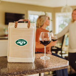 New York Jets - Pinot Jute 2 Bottle Insulated Wine Bag