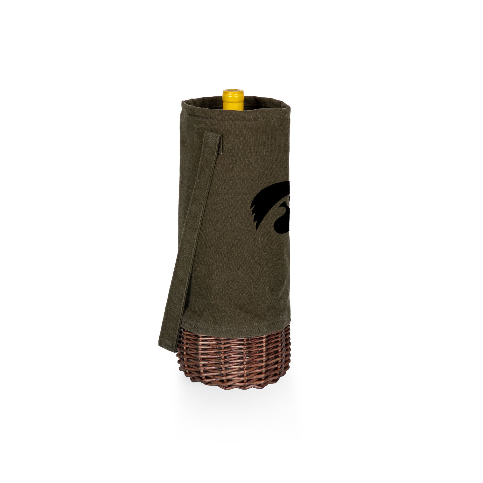 Iowa Hawkeyes - Malbec Insulated Canvas and Willow Wine Bottle Basket