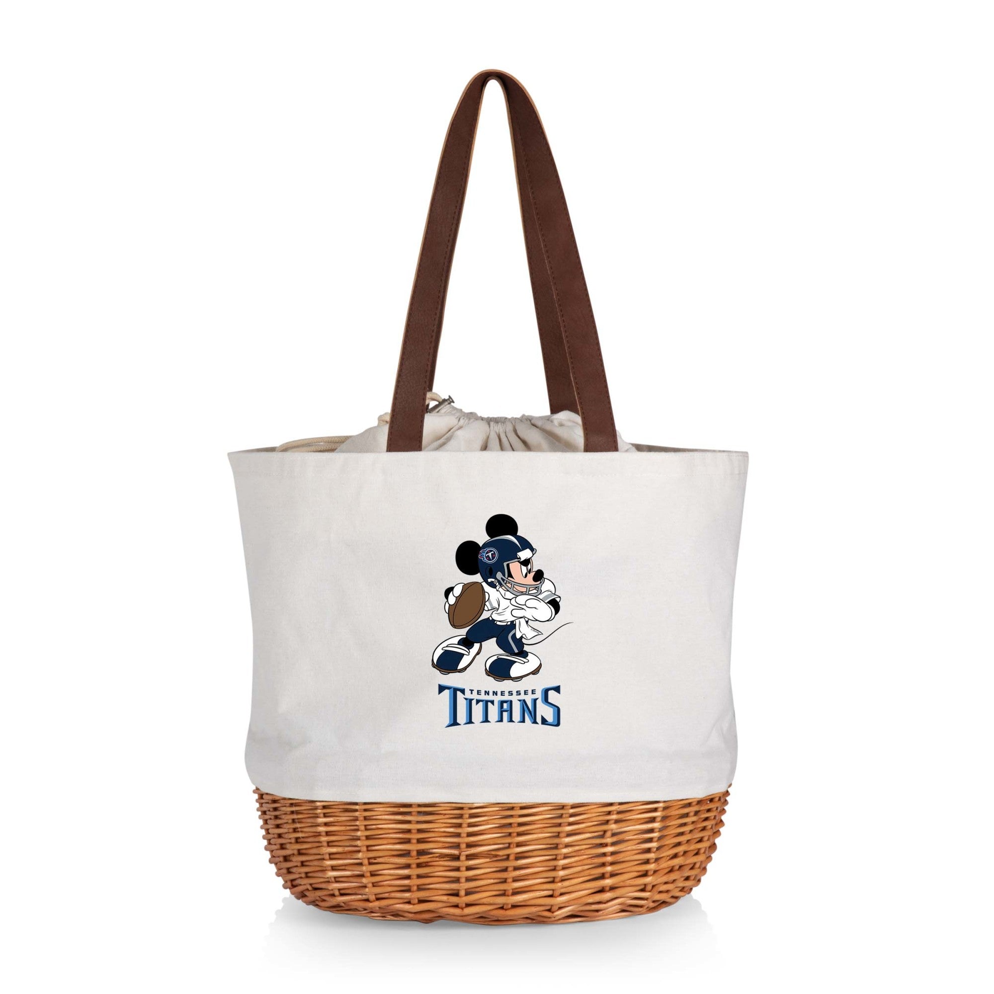 Mickey Mouse - Tennessee Titans - Coronado Canvas and Willow Basket Tote