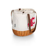 Washington State Cougars - Coronado Canvas and Willow Basket Tote