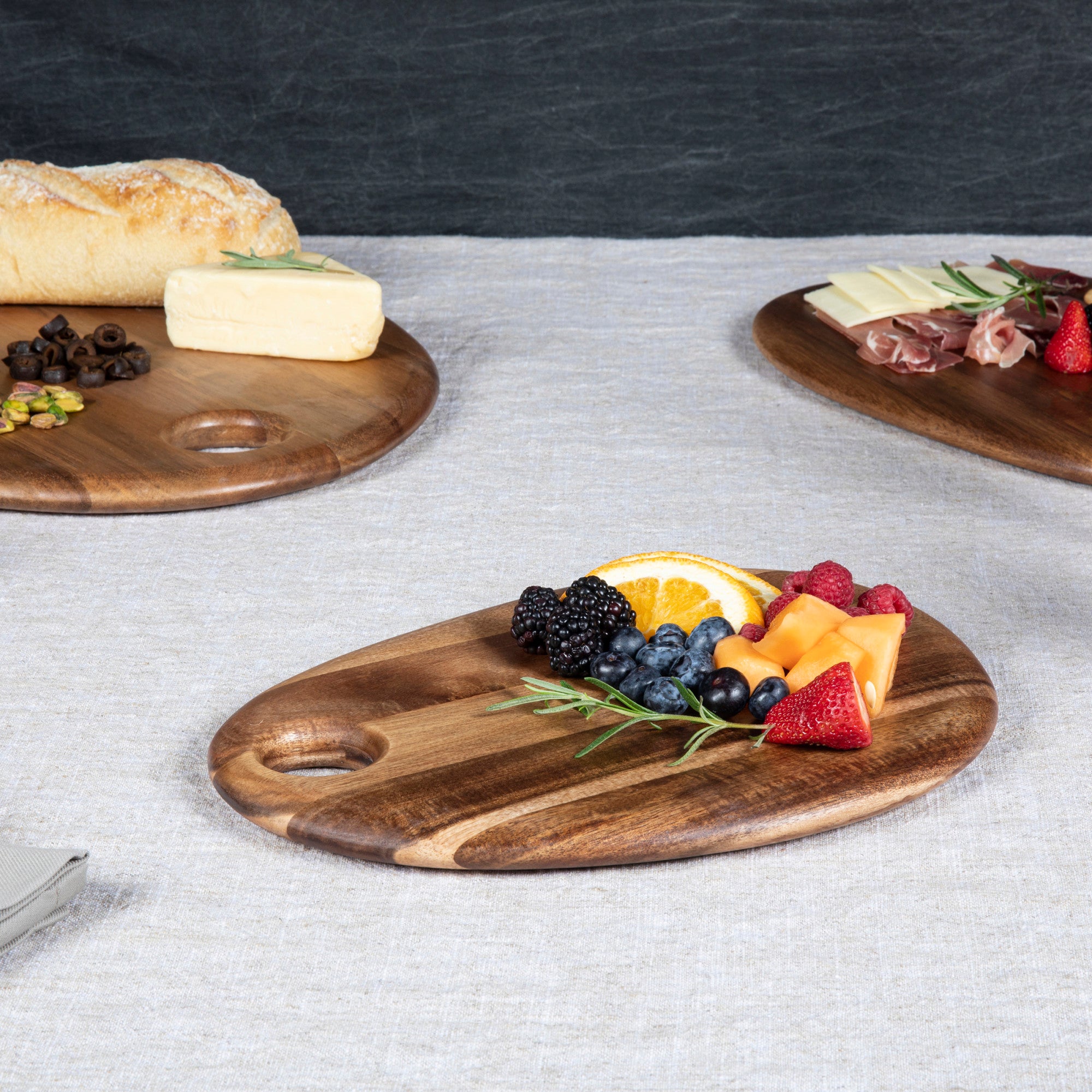 Set of Pebble Shaped Acacia Serving Boards – PICNIC TIME FAMILY