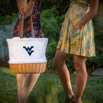 West Virginia Mountaineers - Coronado Canvas and Willow Basket Tote