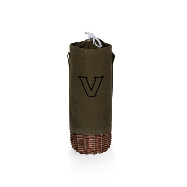 Vanderbilt Commodores - Malbec Insulated Canvas and Willow Wine Bottle Basket