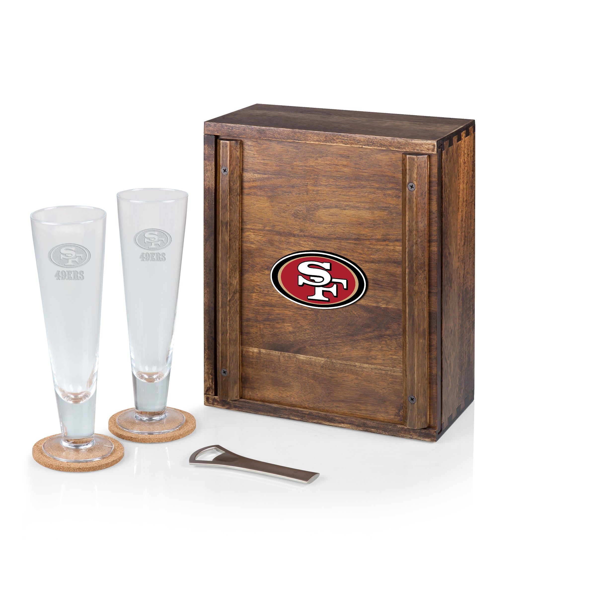 San Francisco 49ers Acacia Wood Pilsner Beer Glass Set – PICNIC TIME FAMILY  OF BRANDS