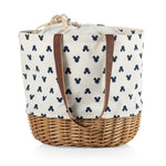 Mickey Mouse Silhouette - Coronado Canvas and Willow Basket Tote