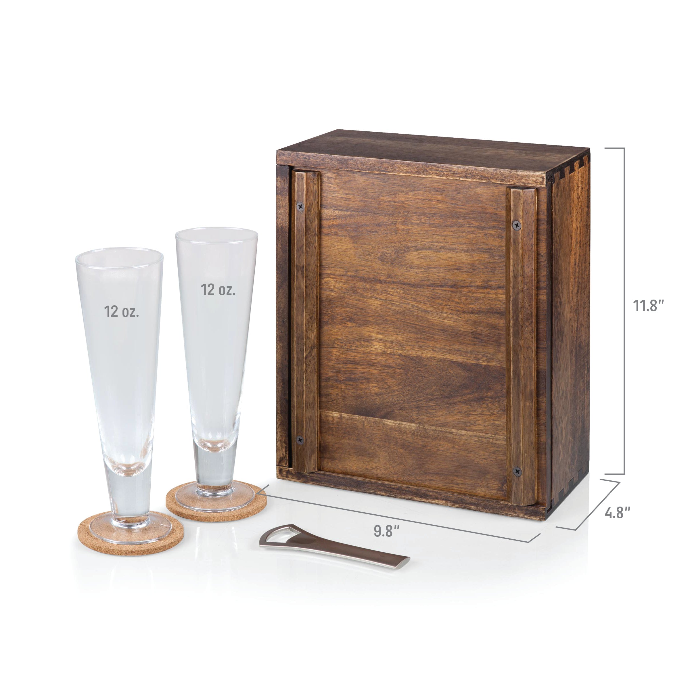 Ravens Pilsner Beer Glass Set: Acacia Wood Craftsmanship – PICNIC