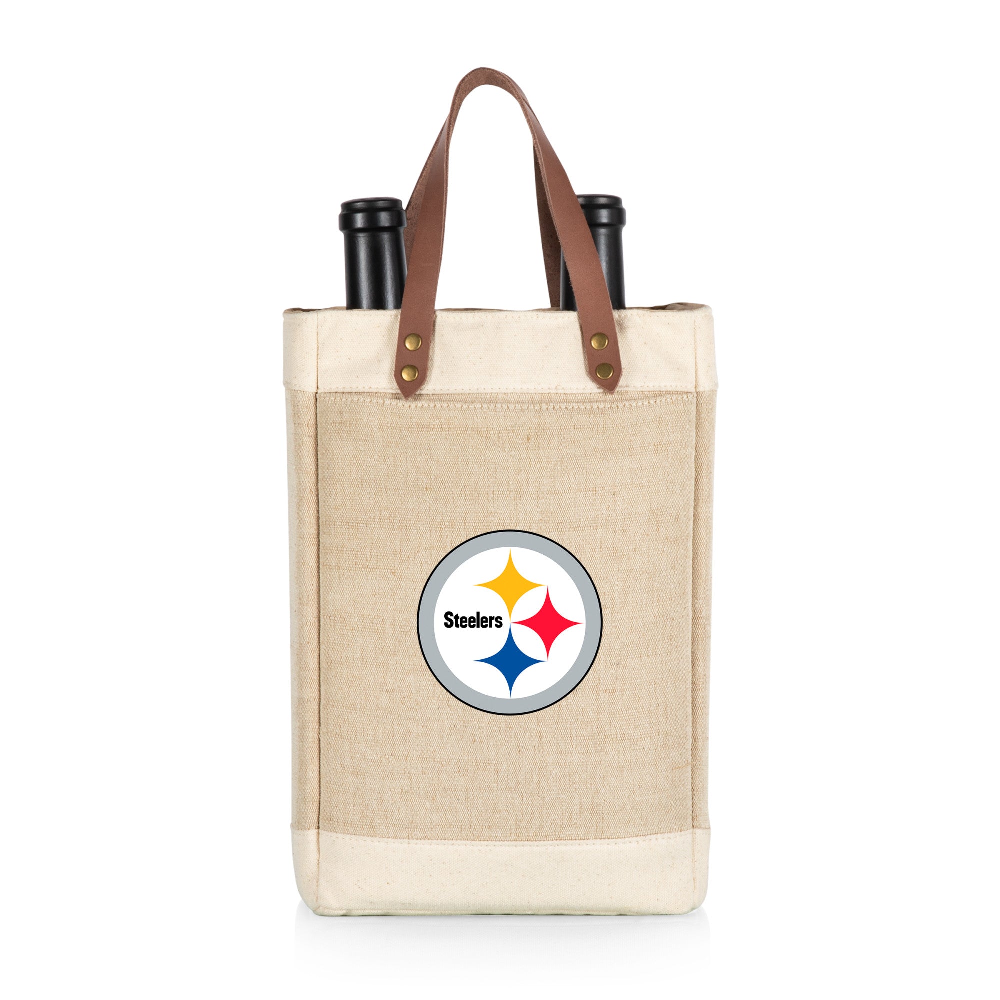Pittsburgh Steelers - Pinot Jute 2 Bottle Insulated Wine Bag